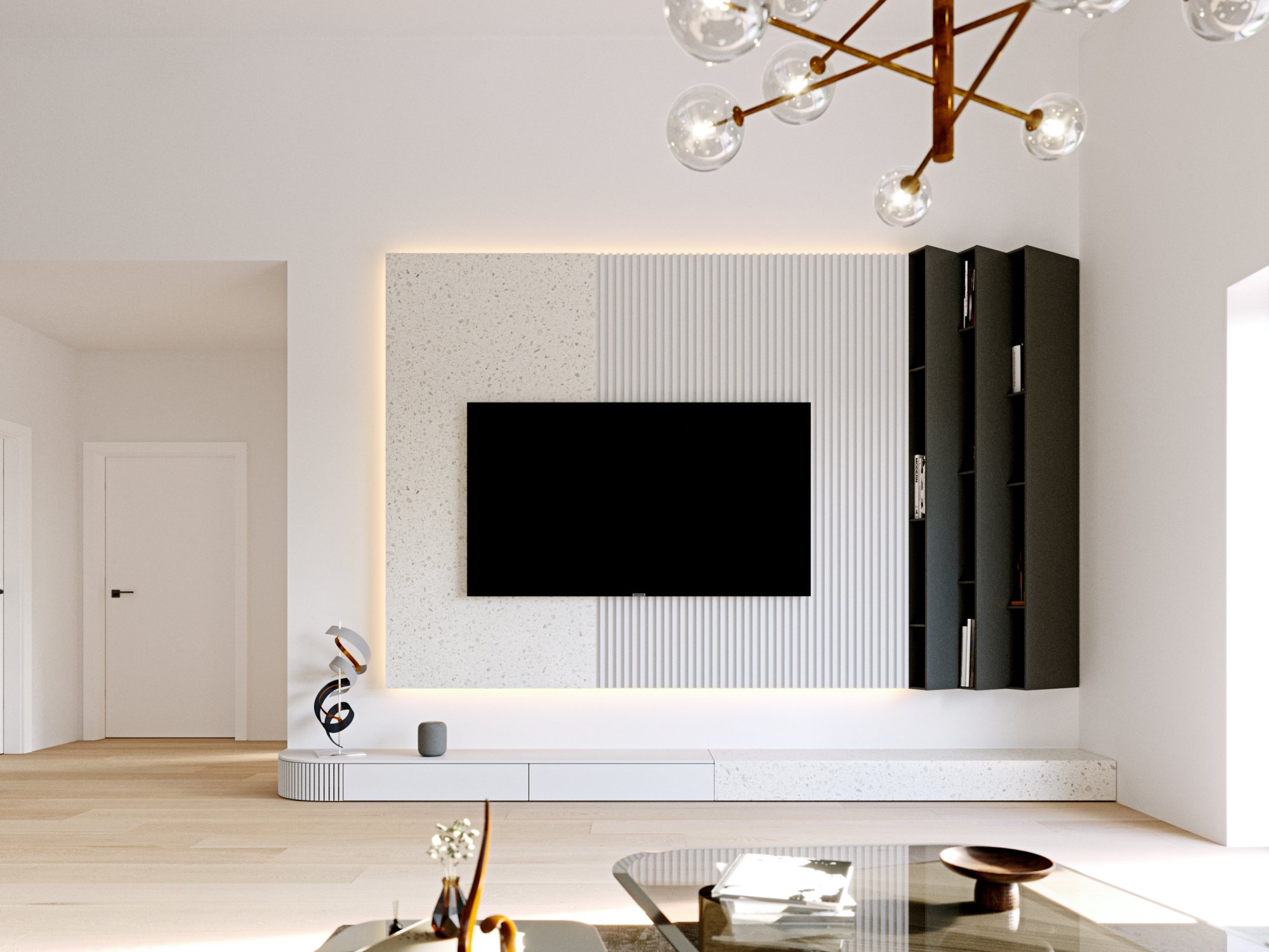 Moderný interiér obývačky